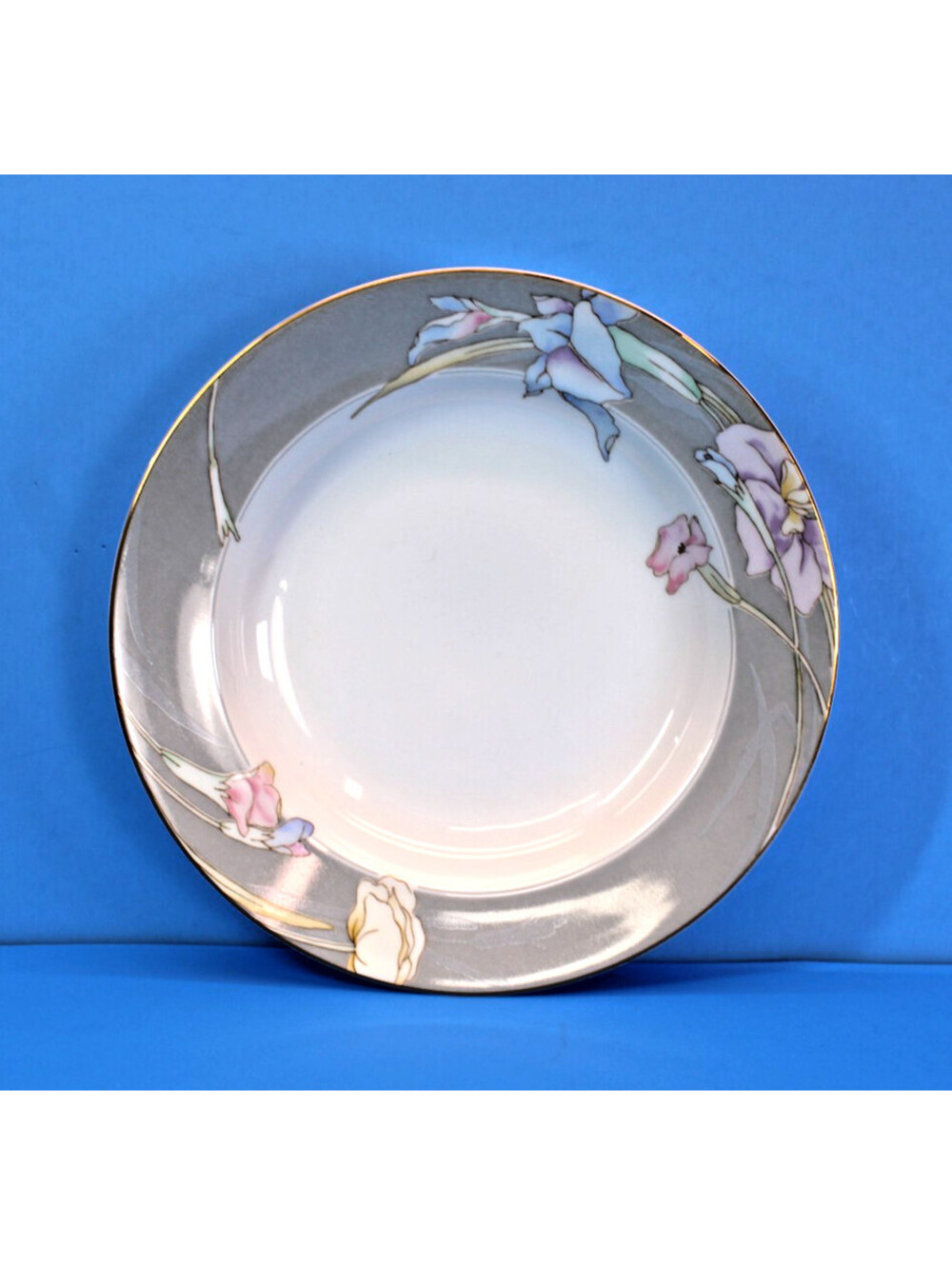 Vtg Rimmed Serving/Soup 8 3/8" Bowl Mikasa Charisma Gray L9049 Japan x4